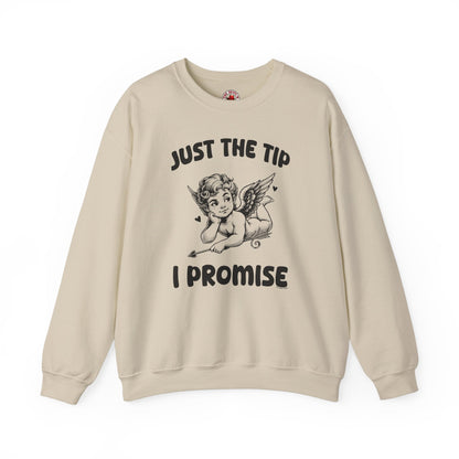 Just The Tip I Promise V-Day Crewneck Sweatshirt The Devil's Pickle