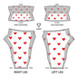 Love Your Workout Womens White Yoga Pants with Red Hearts Country in My Heart