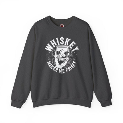 Whiskey Makes Me Frisky Crewneck Sweatshirt The Devil's Pickle