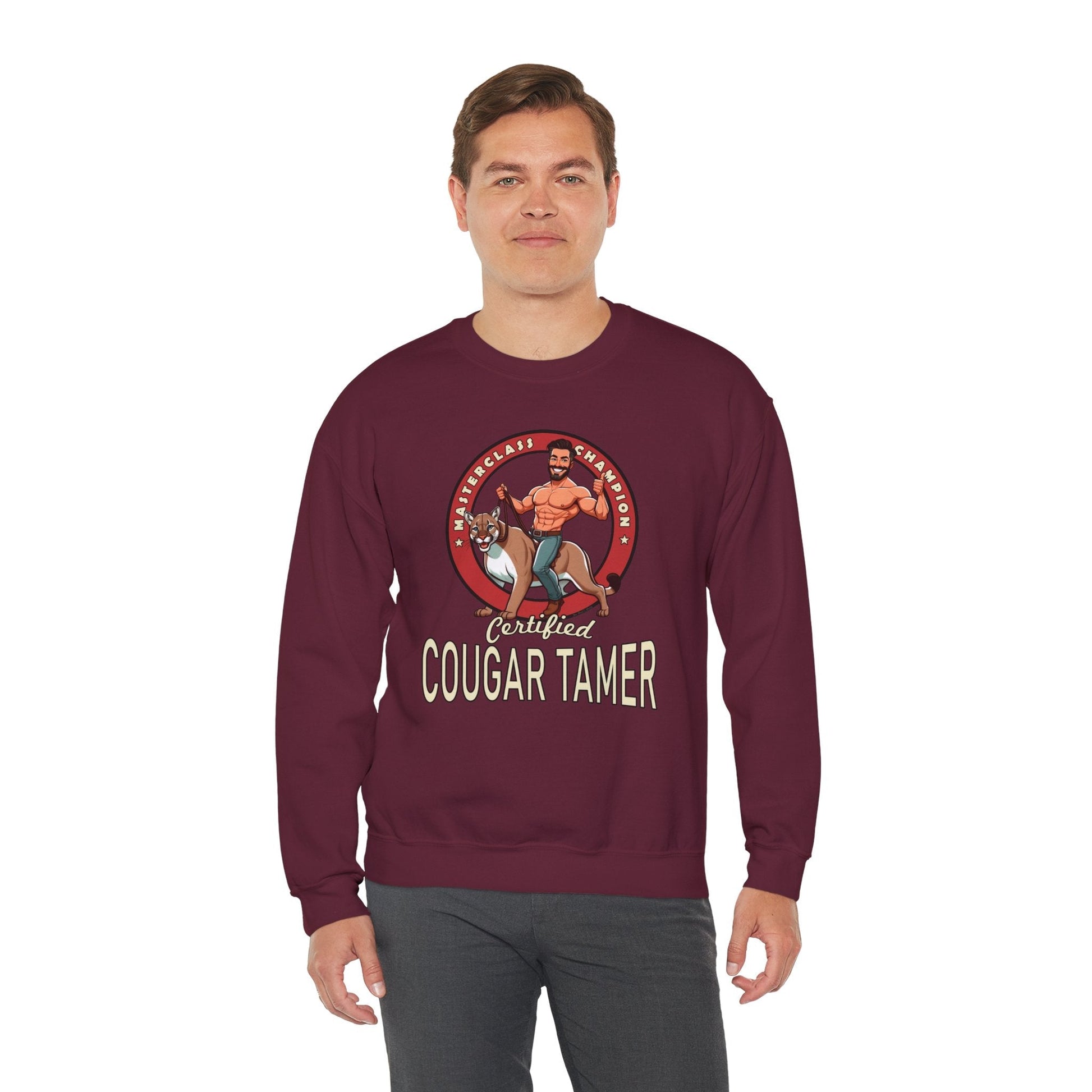 Certified Cougar Tamer Crewneck Sweatshirt The Devil's Pickle