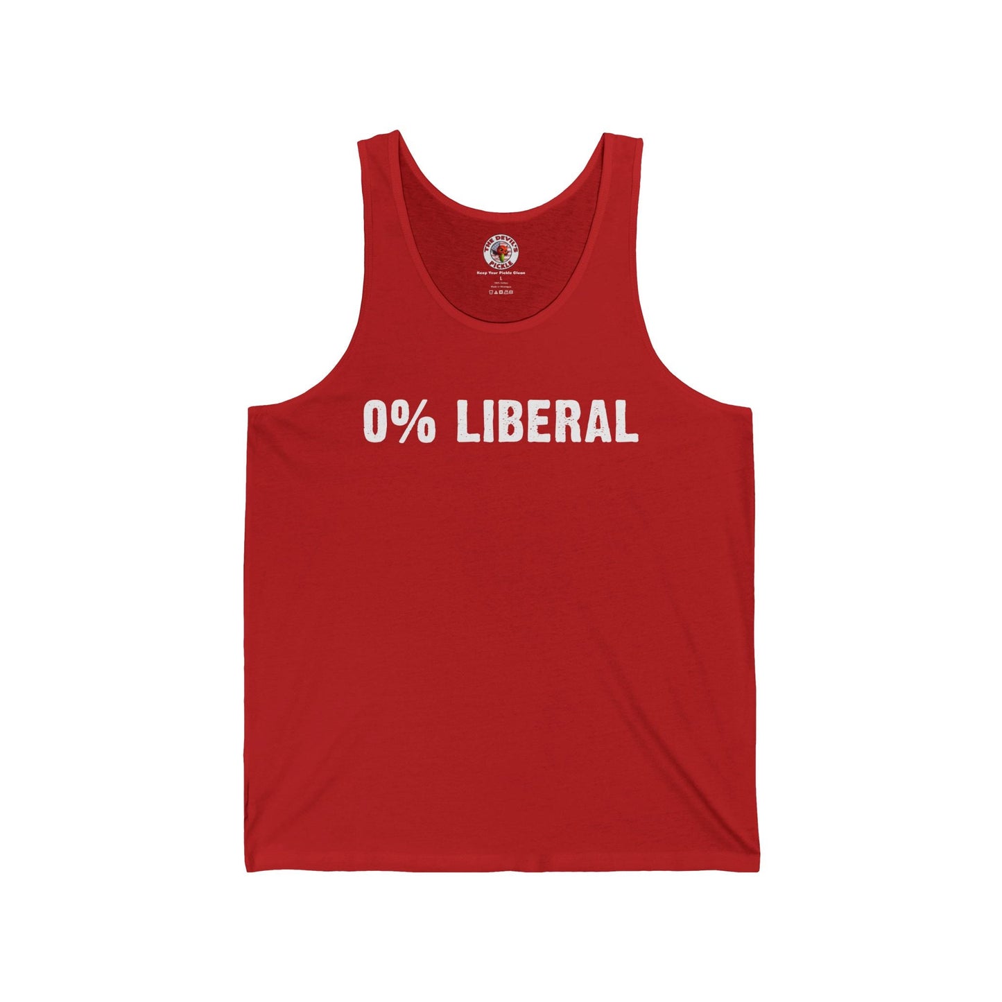 0% Liberal Tank Top The Devil's Pickle