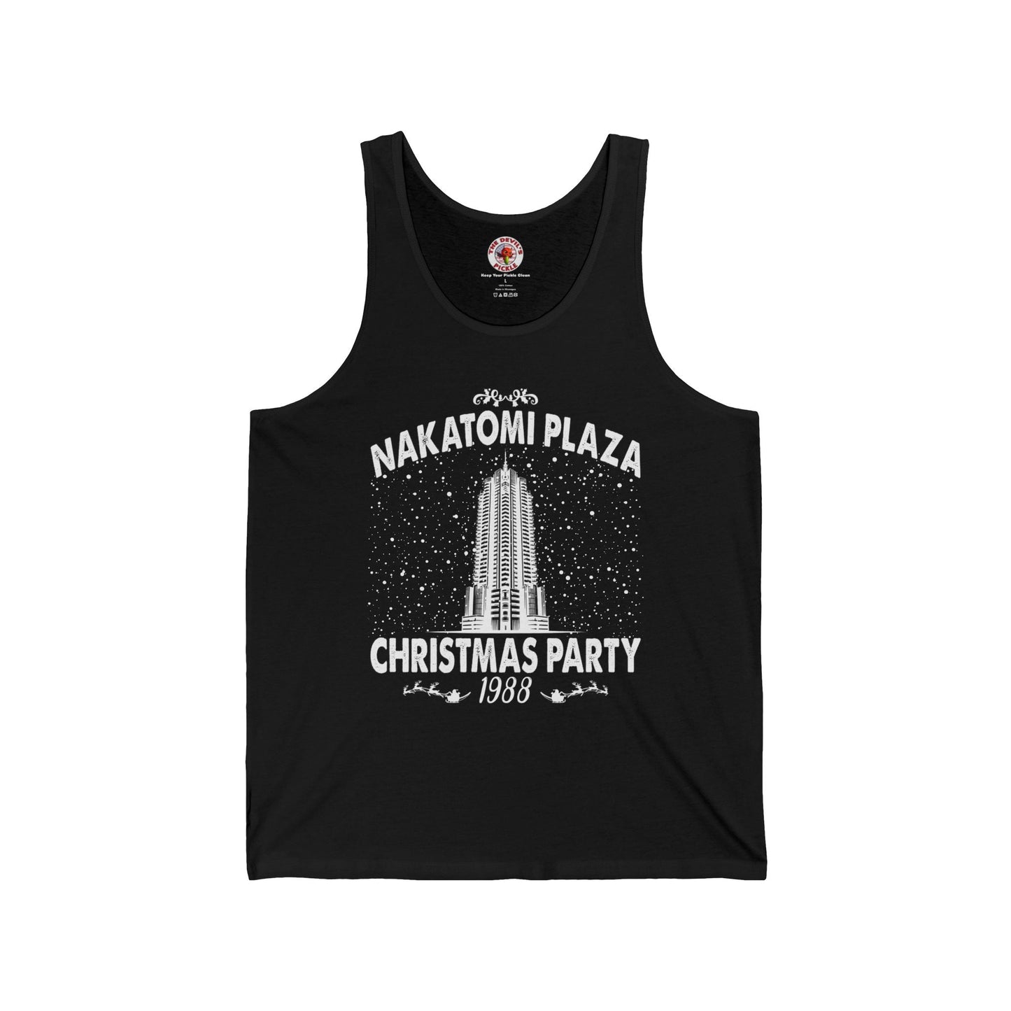 Nakatomi Plaza Christmas Party Tank Top The Devil's Pickle