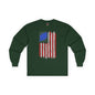 Tattered American Flag  Long Sleeve Tee The Devil's Pickle