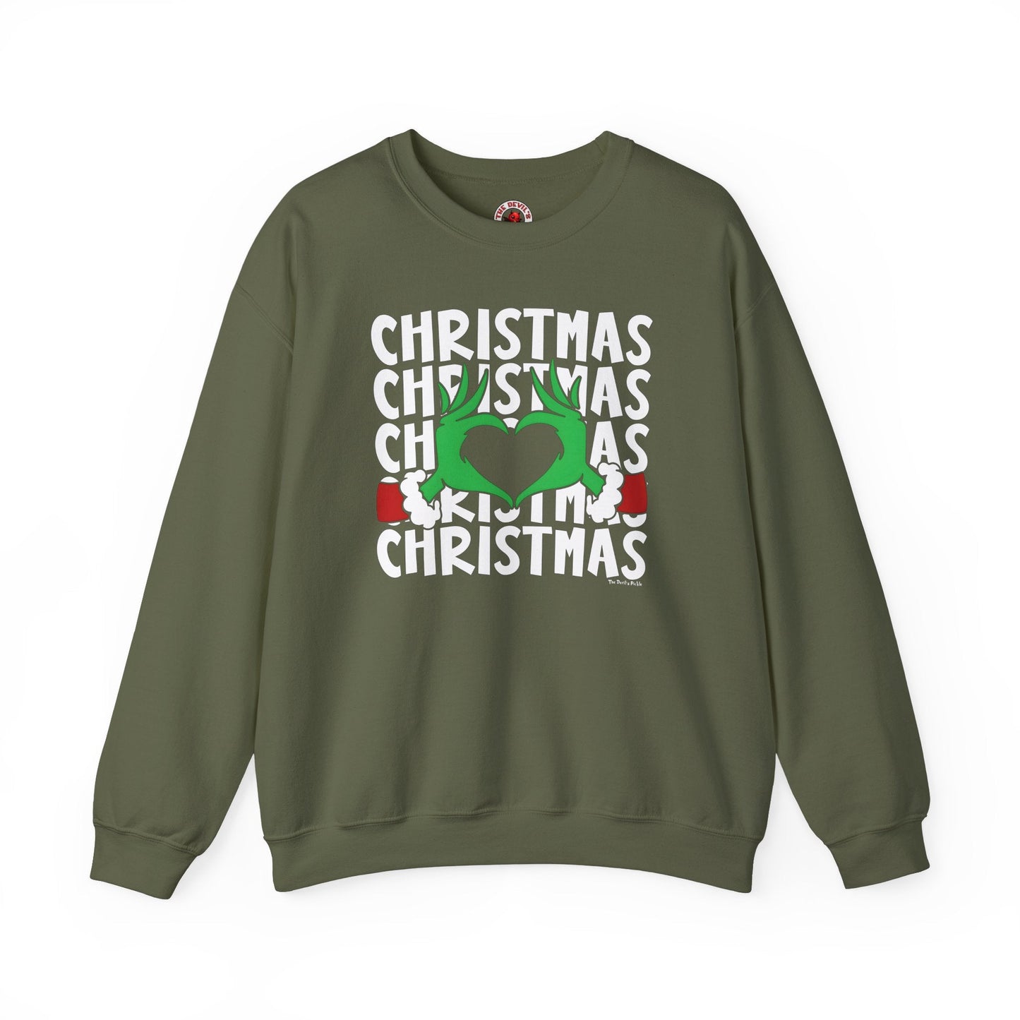 Christmas Heart Crewneck Sweatshirt The Devil's Pickle