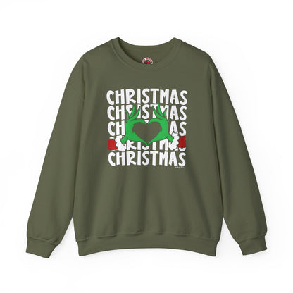 Christmas Heart Crewneck Sweatshirt The Devil's Pickle