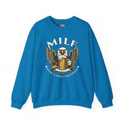 Man I Love Freedom Crewneck Sweatshirt The Devil's Pickle