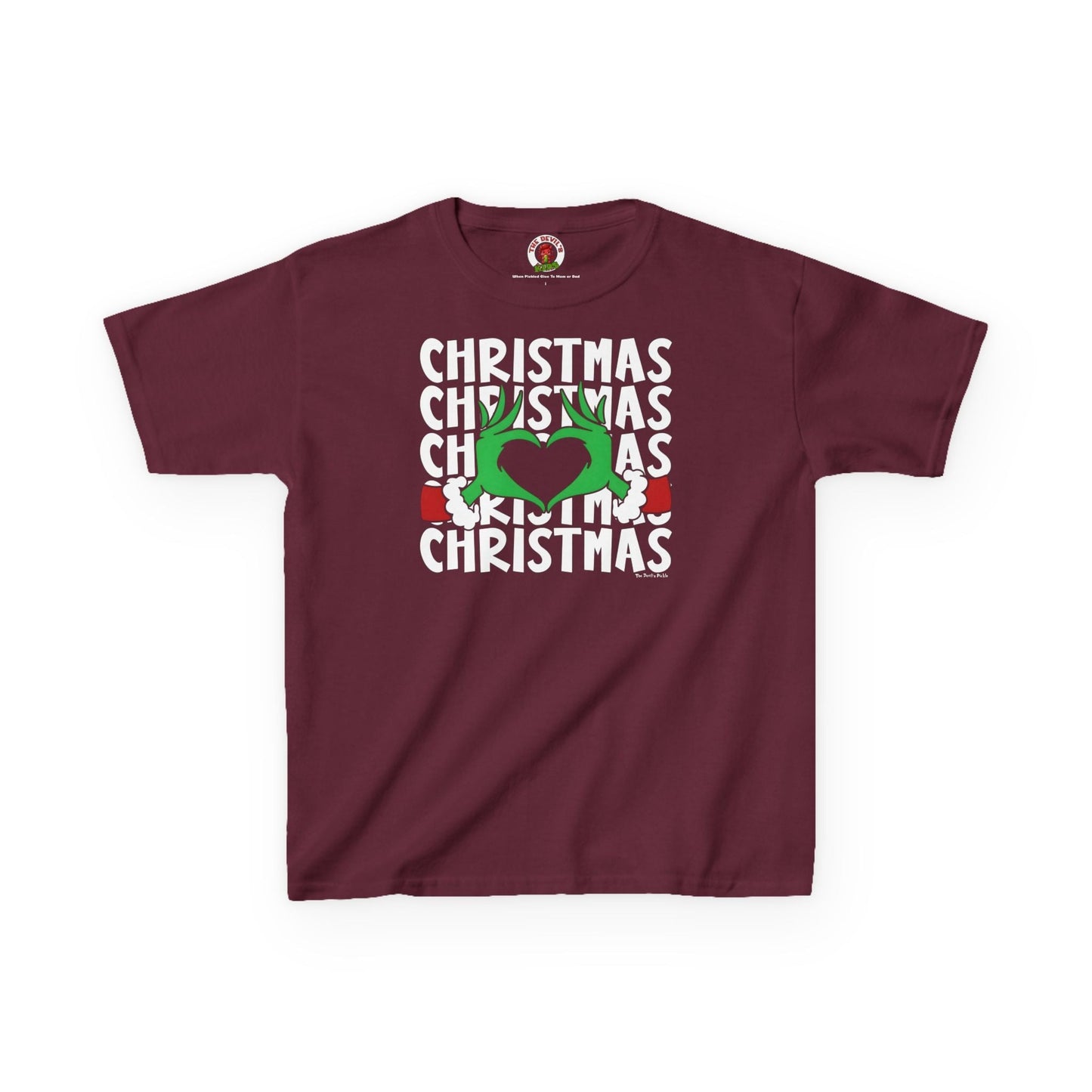 Christmas Heart Kids Tee The Devil's Pickle