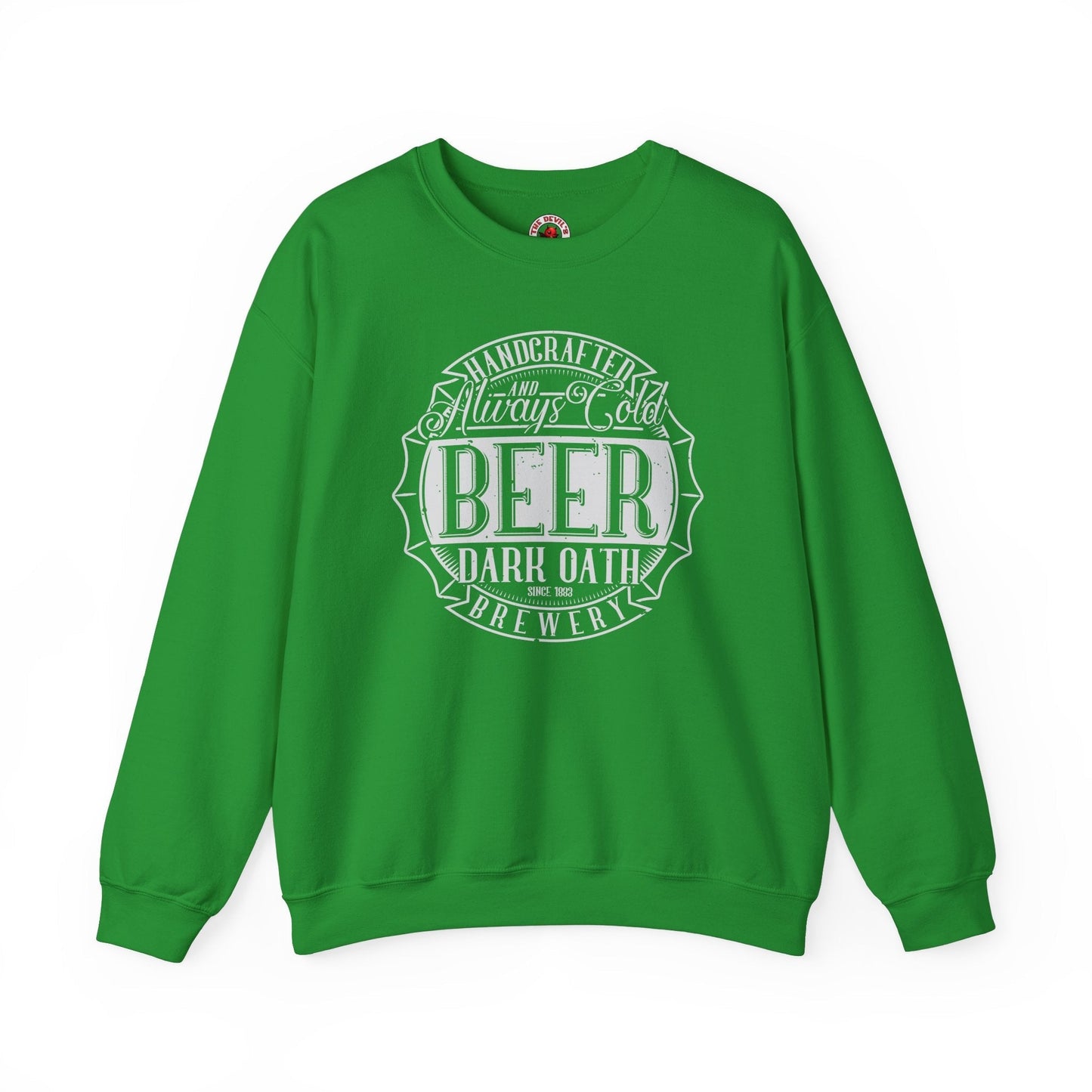 Handcrafted and Always Cold Beer Crewneck Sweatshirt The Devil's Pickle
