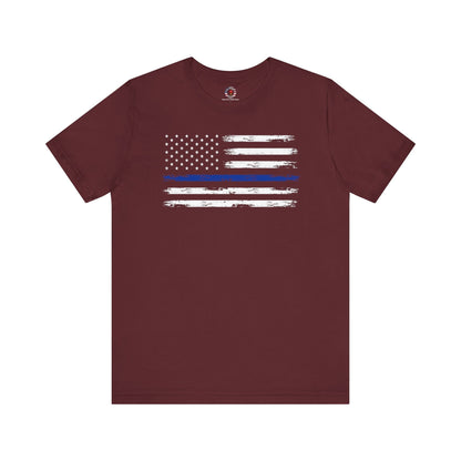 Thin Blue Line American Flag T-Shirt The Devil's Pickle