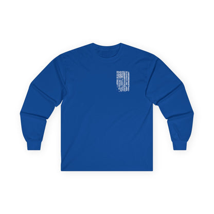 American Flag QR Code Long Sleeve Tee The Devil's Pickle
