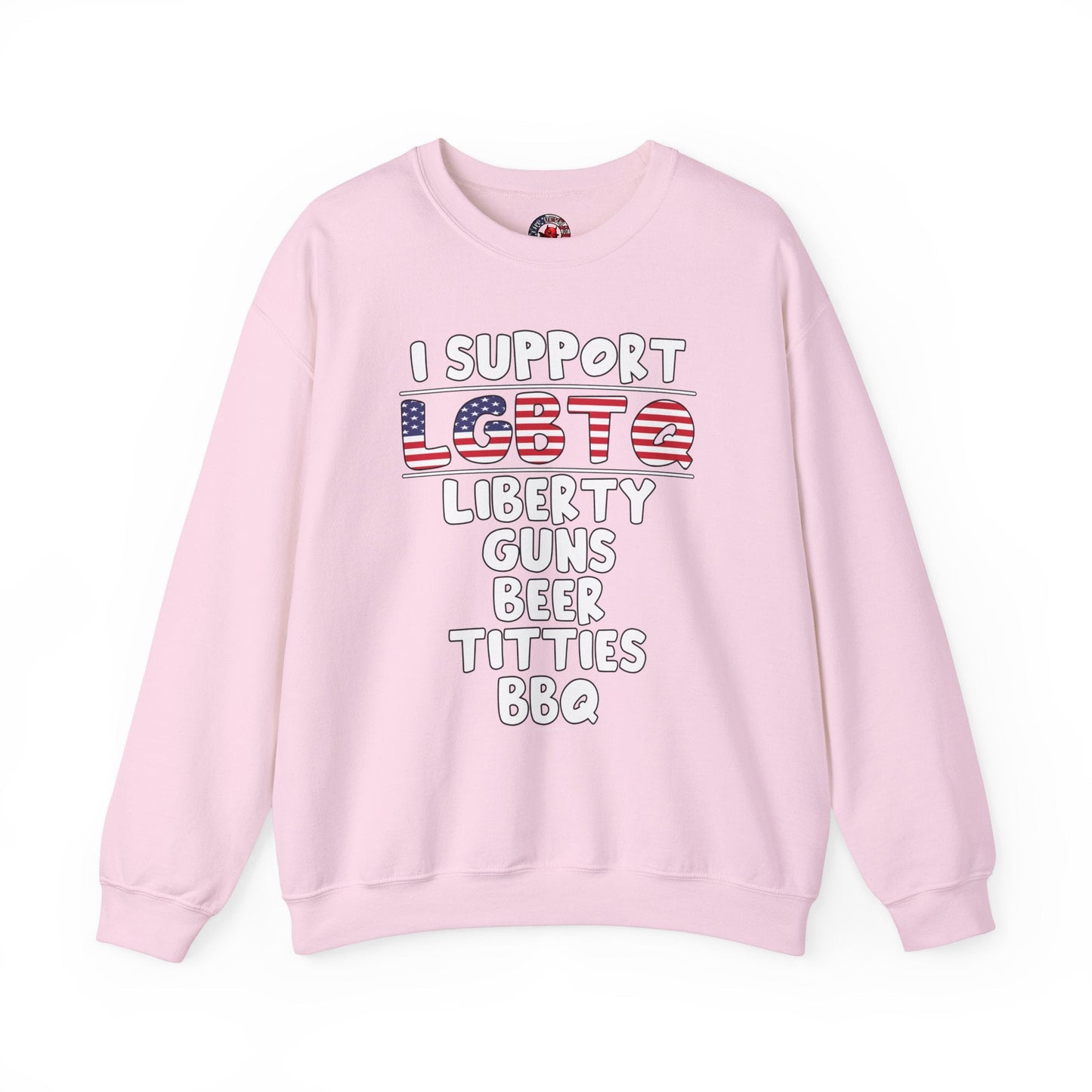 I Support LGBTQ Crewneck Sweatshirt The Devil's Pickle