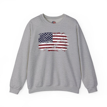 Vintage Style American Flag Crewneck Sweatshirt The Devil's Pickle