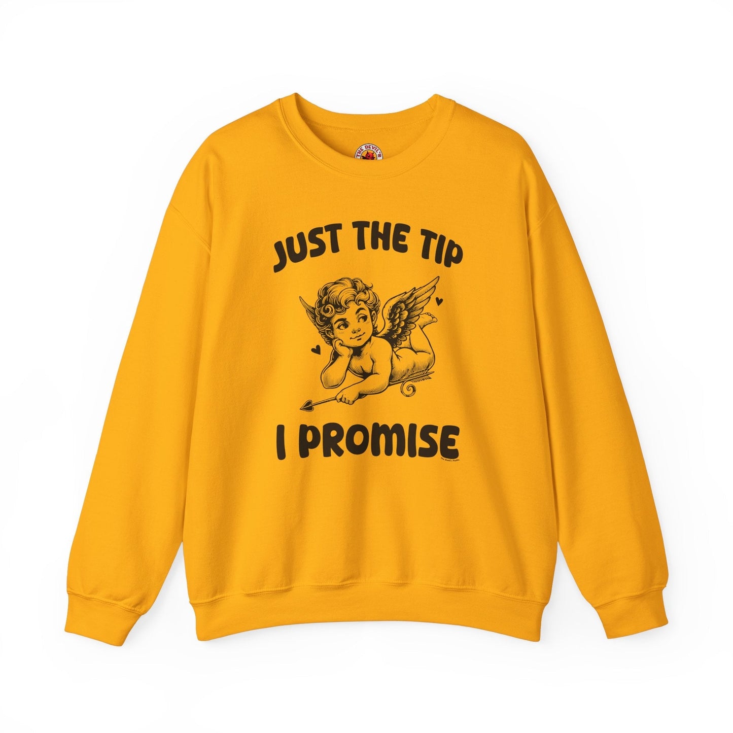 Just The Tip I Promise V-Day Crewneck Sweatshirt The Devil's Pickle