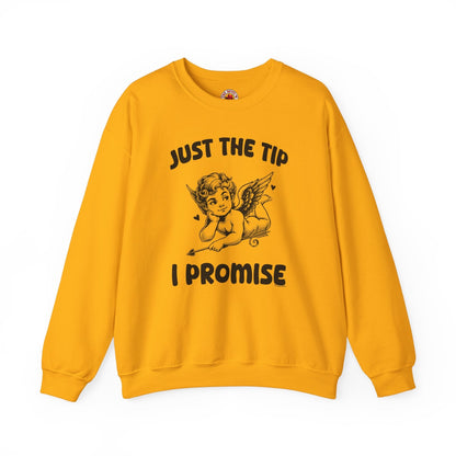 Just The Tip I Promise V-Day Crewneck Sweatshirt The Devil's Pickle