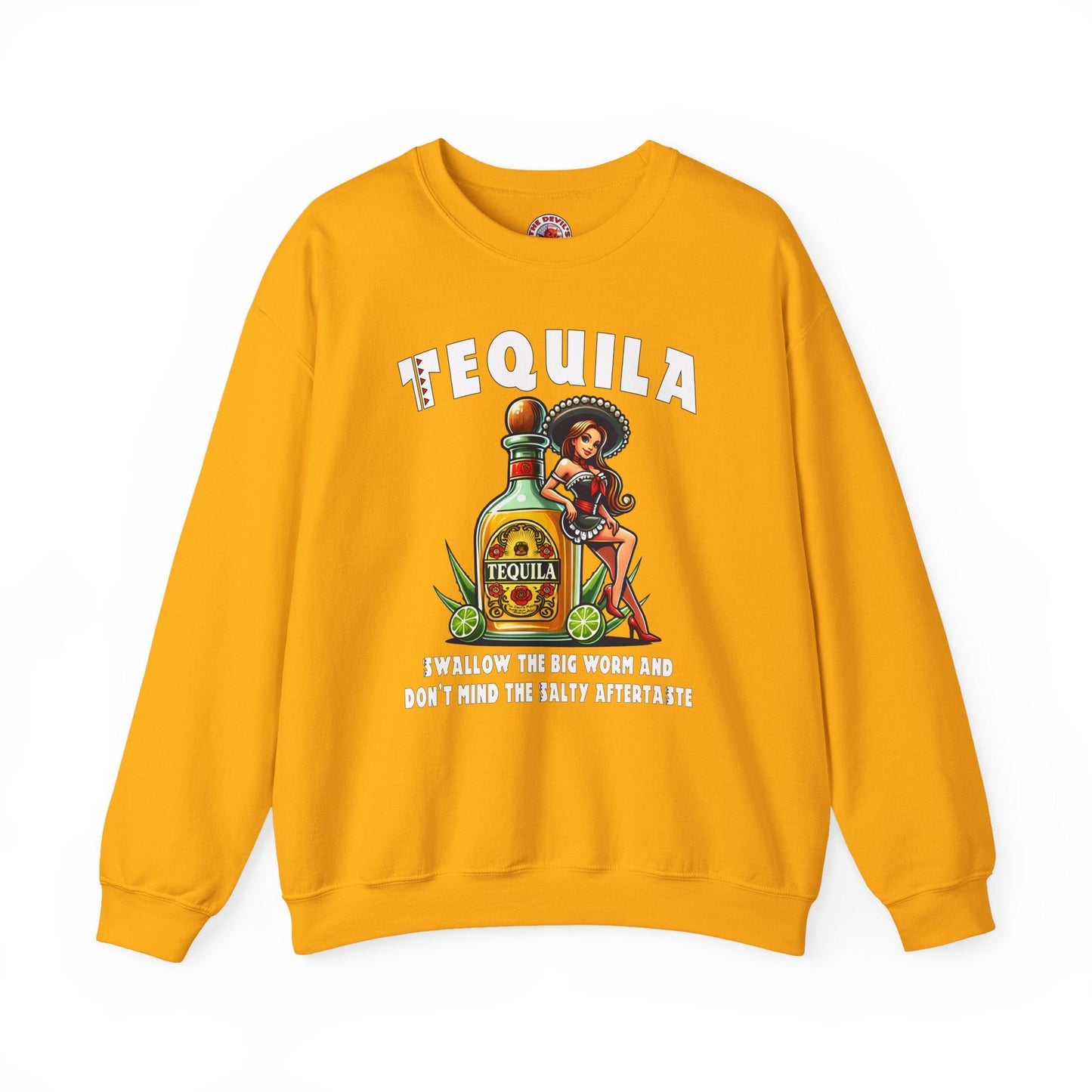 Tequila Swallow The Big Worm Crewneck Sweatshirt The Devil's Pickle