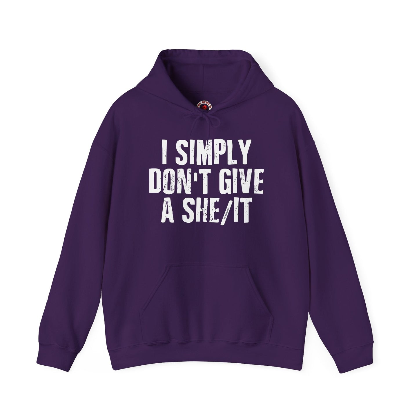 I Simply Don't Give A She/It Hooded Sweatshirt The Devil's Pickle