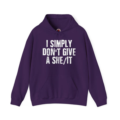 I Simply Don't Give A She/It Hooded Sweatshirt The Devil's Pickle