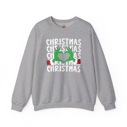 Christmas Heart Crewneck Sweatshirt The Devil's Pickle