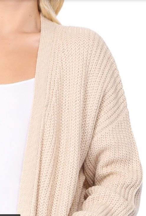 Chunky Waffle Knit Open Front Sweater Cardigan Shop Style & More | Fresh Looks, Everyday Deals & Free Shipping
