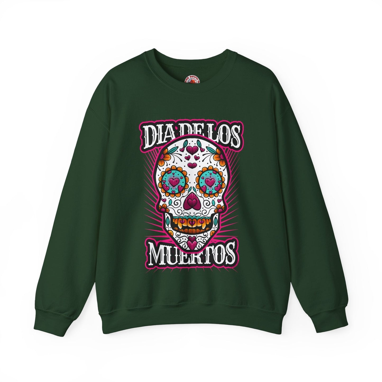 Dia De Los Muertos Skull Crewneck Sweatshirt The Devil's Pickle