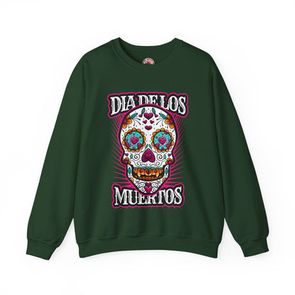 Dia De Los Muertos Skull Crewneck Sweatshirt The Devil's Pickle