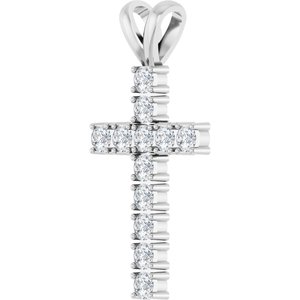 Platinum 3/4 CTW Natural Diamond Cross Pendant Ethereal Legacy Boutiques