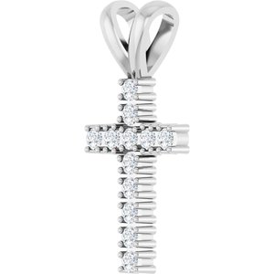 Sterling Silver 1/4 CTW Natural Diamond Cross Pendant Ethereal Legacy Boutiques