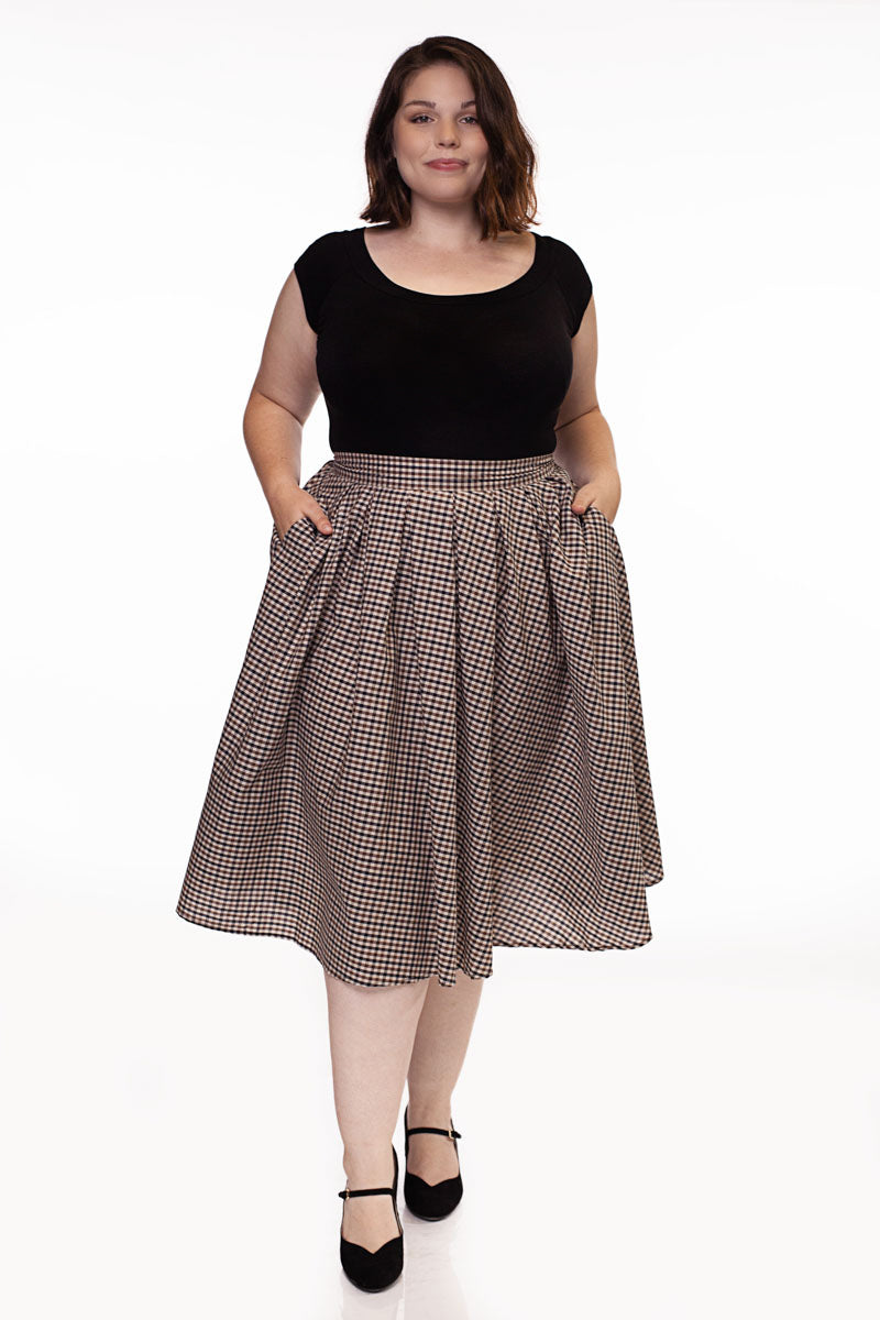 Retro Boat Neck Top in Black Retrolicious