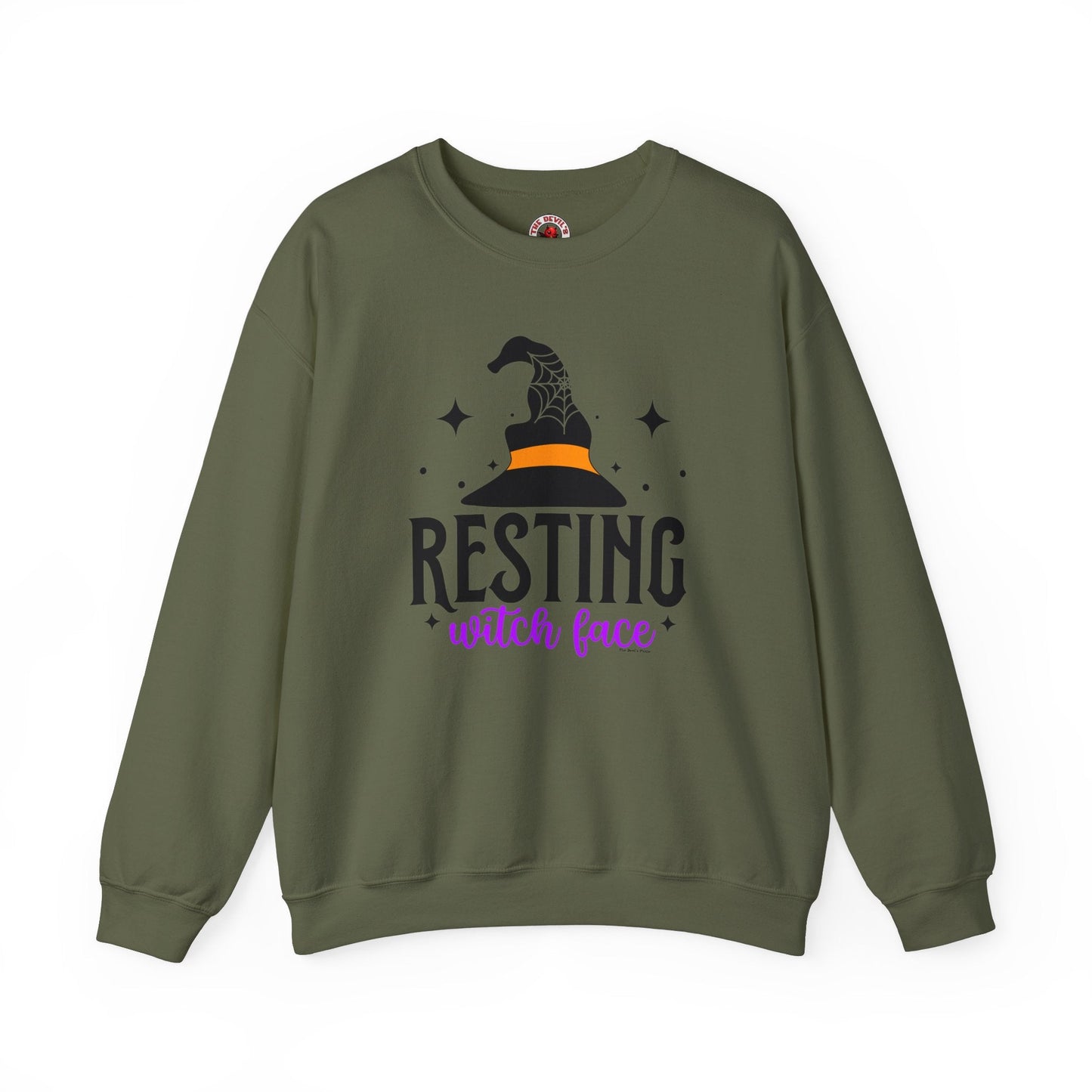 Resting Witch Face Crewneck Sweatshirt The Devil's Pickle