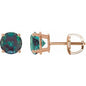 14K Rose 6 mm Lab-Grown Alexandrite Earrings Ethereal Legacy Boutiques