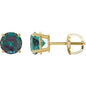 14K Yellow 8 mm Lab-Grown Alexandrite Earrings