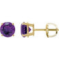 14K Yellow 6 mm Natural Amethyst Earrings Ethereal Legacy Boutiques