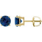 14K Yellow 6 mm Lab-Grown Blue Sapphire Earrings Ethereal Legacy Boutiques