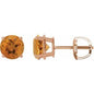 14K Rose 7 mm Natural Citrine Earrings Ethereal Legacy Boutiques