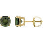 14K Yellow 6 mm Natural Green Tourmaline Earrings Ethereal Legacy Boutiques