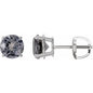 Sterling Silver 6 mm Natural Gray Spinel Earrings Ethereal Legacy Boutiques