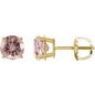14K Yellow 7 mm Natural Pink Morganite Earrings Ethereal Legacy Boutiques