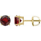 14K Yellow 8 mm Natural Mozambique Garnet Earrings Ethereal Legacy Boutiques