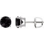 14K White 8 mm Natural Black Onyx Earrings Ethereal Legacy Boutiques