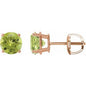 14K Rose 8 mm Natural Peridot Earrings Ethereal Legacy Boutiques