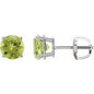 14K White 6 mm Natural Peridot Earrings Ethereal Legacy Boutiques