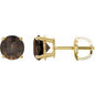 14K Yellow 8 mm Natural Smoky Quartz Earrings Ethereal Legacy Boutiques