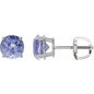 14K White 7 mm Natural Tanzanite Earrings Ethereal Legacy Boutiques