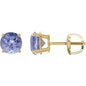 14K Yellow 7 mm Natural Tanzanite Earrings Ethereal Legacy Boutiques