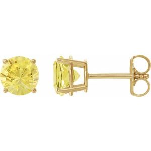 14K Yellow 4 mm Natural Yellow Sapphire Earrings Ethereal Legacy Boutiques
