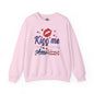 Kiss Me I Am An American Crewneck Sweatshirt The Devil's Pickle