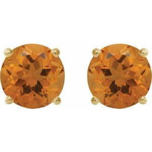 14K Yellow 7 mm Natural Citrine Earrings Ethereal Legacy Boutiques