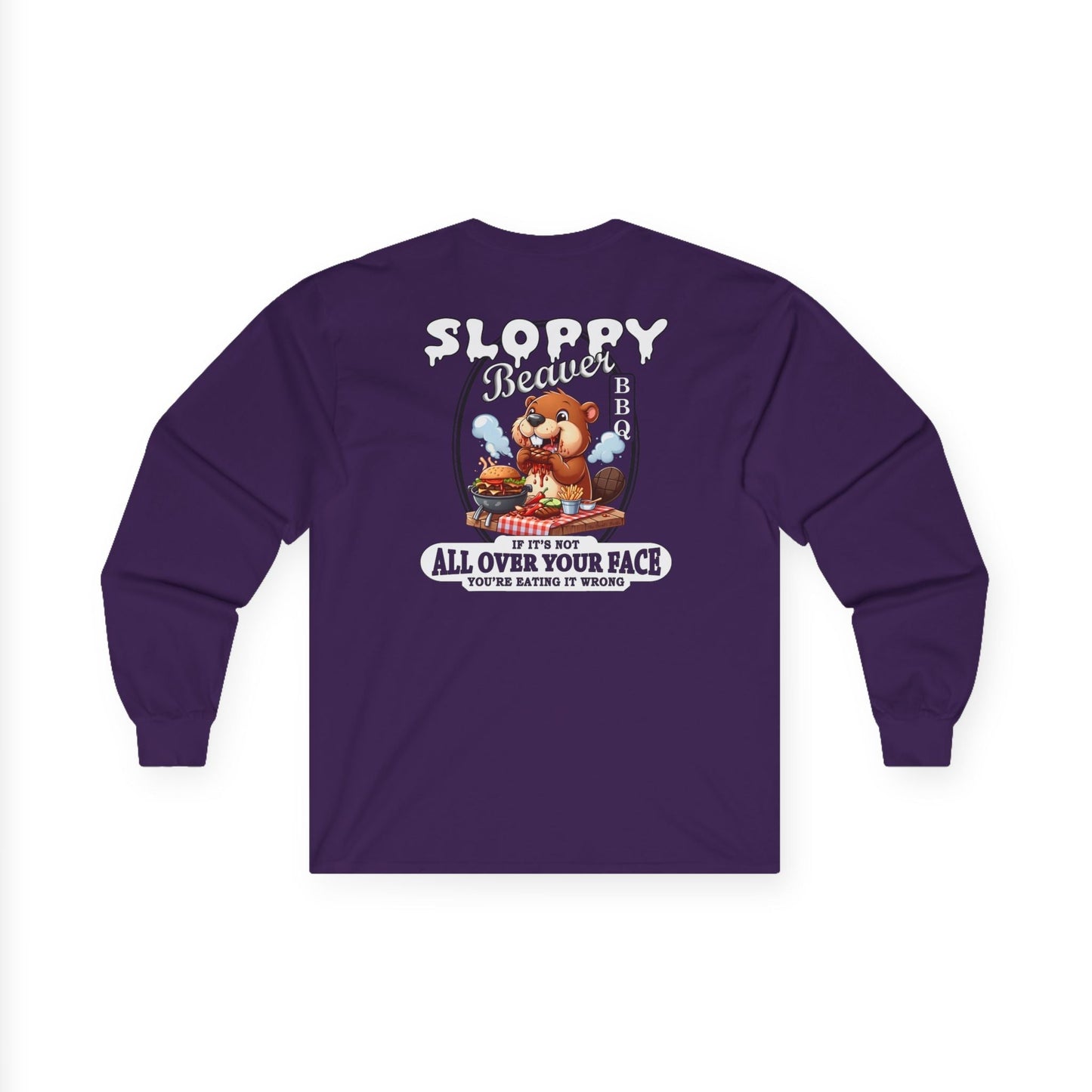 Sloppy Beaver BBQ Back Long Sleeve Tee The Devil's Pickle
