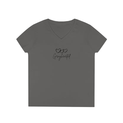 Grayceful 3 hearts Ladies' V-Neck T-Shirt Grayceful LLC