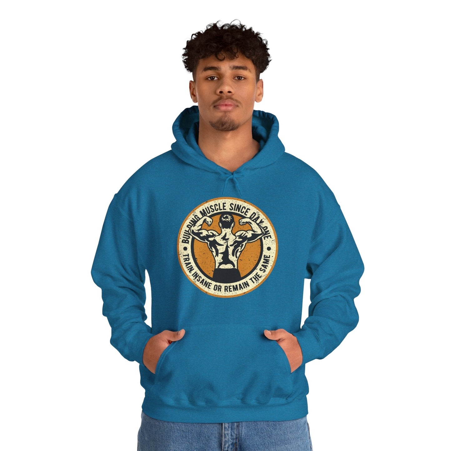 Building Muscle Since Day One Hooded Sweatshirt The Devil's Pickle